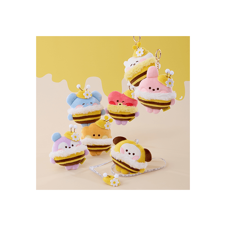 BTS - (PREORDER) minini Measuring Tape Plush Keyring Honey Bee