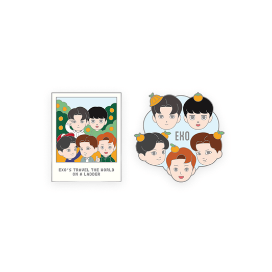 EXO - (PREORDER) BADGE [EXO TRAVEL THE WORLD ON A LADDER]