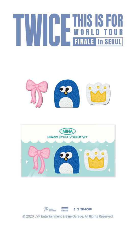 TWICE - (PREORDER) MINA MIGUIN PATCH STICKER SET [2026 TWICE THIS IS FOR WORLD TOUR FINALE in SEOUL]