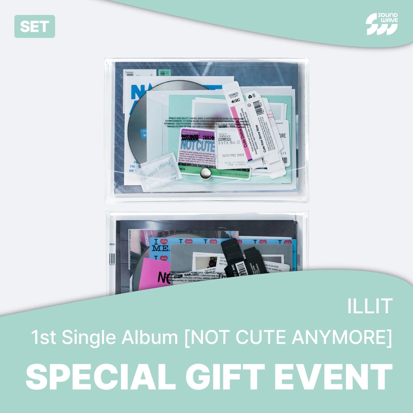 ILLIT - (PRE-ORDER)( SOUNDWAVE POB ) 1ST SINGLE ALBUM 'NOT CUTE ANYMORE'