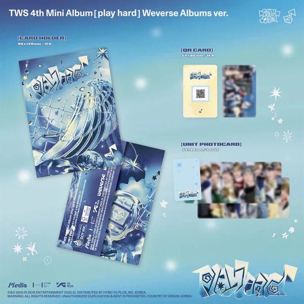 TWS - (MAKESTAR POB)4th Mini Album 'play hard' (Weverse Albums Ver.)
