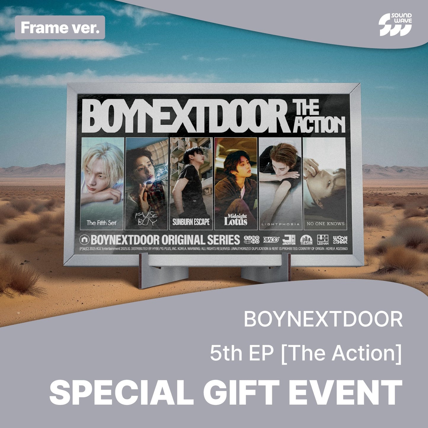BOYNEXTDOOR - (Pre-Order) (Soundwave POB) 5th EP [The Action] ) Frame Ver.