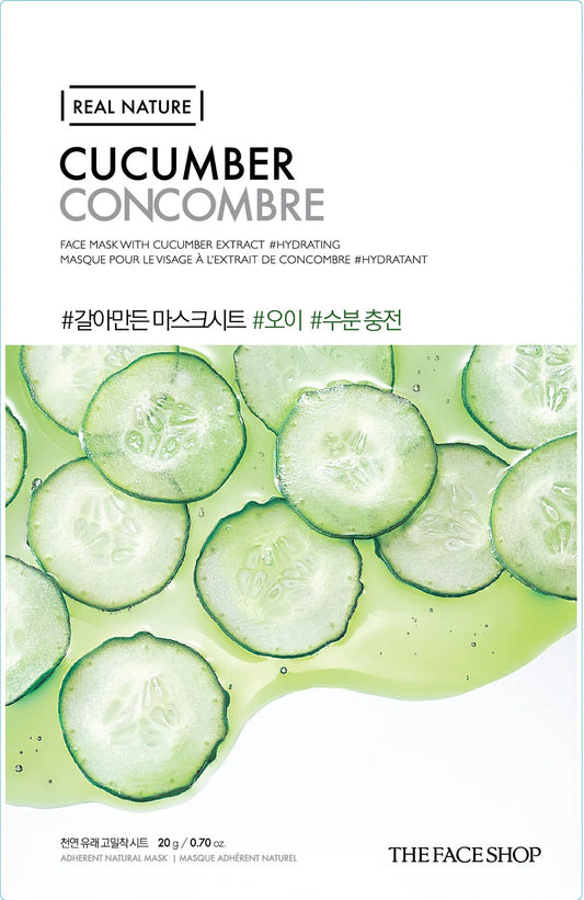 The Face Shop - Cucumber Concombre Face Mask ( 10ea )