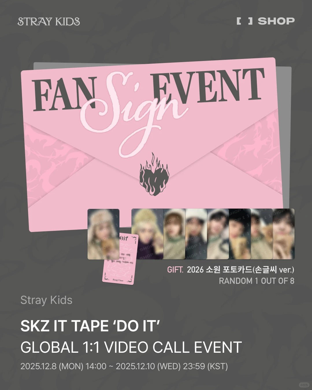 STRAYKIDS - (PREORDER) (FANS SHOP_VIDEO CALL POB) SKZ IT TAPE ‘DO IT’ (ACCORDION VER.)(RANDOM)
