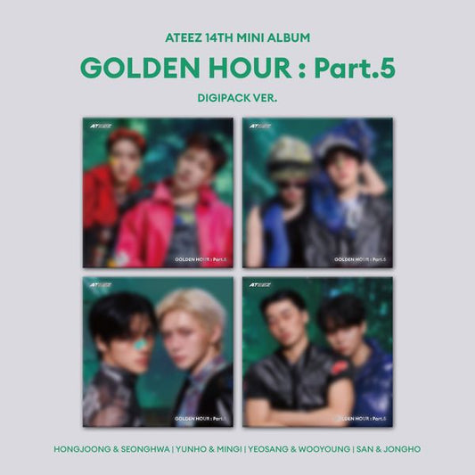 ATEEZ - (PREORDER) 14th Mini Album [GOLDEN HOUR : Part.5] (DIGIPACK UNIT Ver.)