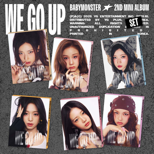 BABYMONSTER - ( Weverse POB )2ND MINI ALBUM [WE GO UP ] PATTERN VER.
