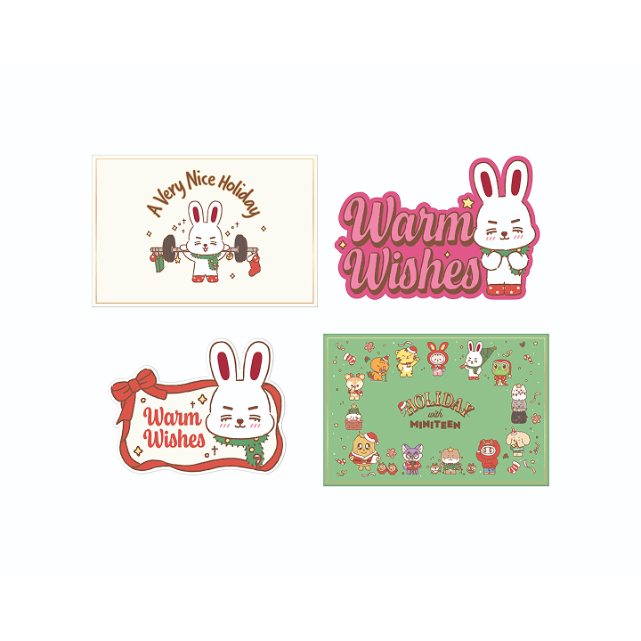 SEVENTEEN - (PREORDER) [HOLIDAY WITH MINITEEN] POST CARD SET (4ea / 1 SET)