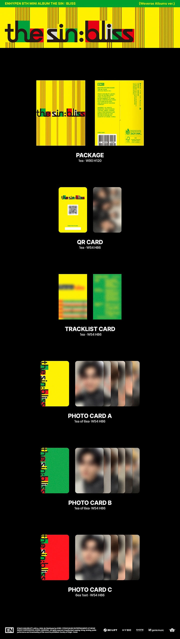 ENHYPEN - (PREORDER)(WEVERSE POB) THE SIN : BLISS (Weverse Albums ver.)