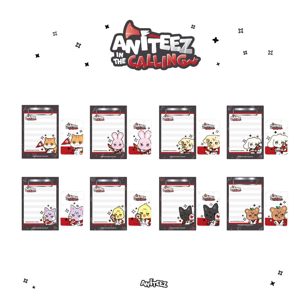 ATEEZ - (Soundwave POB)(Pre-order) [ANITEEZ IN THE CALLING] MD MINI CLIPBOARD & MEMO PAD SET