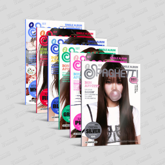 LE SSERAFIM - (PRE-ORDER) (Weverse POB)1st Single Album 'SPAGHETTI' (COMPACT ver.)