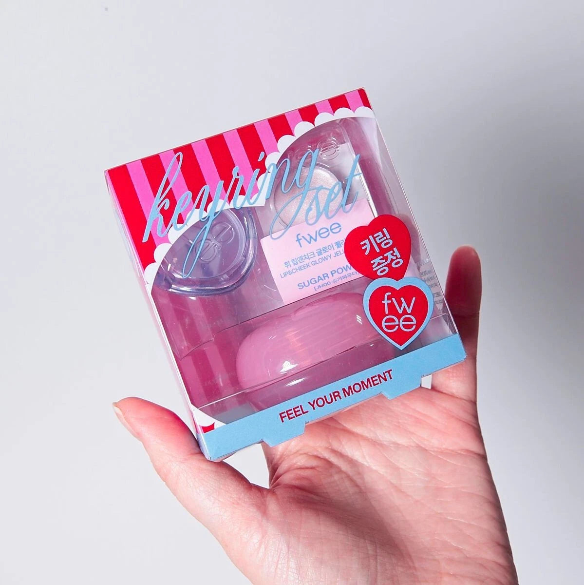 Fwee - [Limited Edition] Lip & Cheek Glossy Jelly Pot + Keyring Gift Set